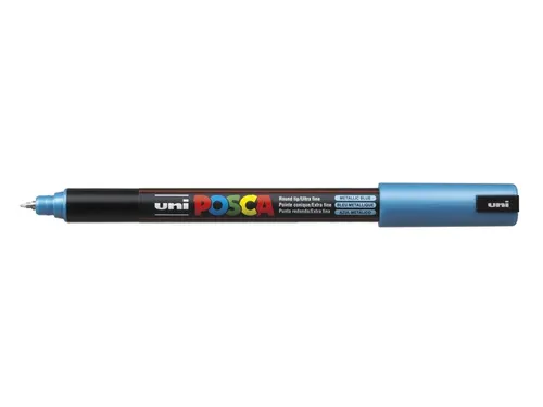 Verfstift Posca PC1MR Extra Fijne punt 0,7mm Metallic blauw