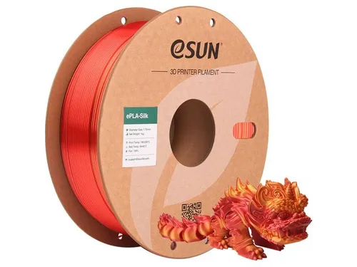 eSUN 3D printer Filament ePLA-Silk 1,75mm Rainbow Scorching Sun 1kg