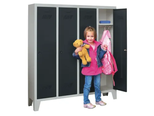 lockerkast v. kinderen,HxBxD 1300x1030x300mm,RAL7035,front RAL7016