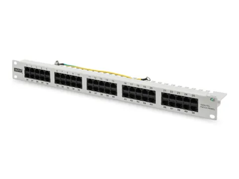 CAT 3 ISDN-patchpaneel, niet afgeschermd, grijs