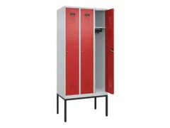 locker,HxBxD 2120x900x500mm,3vak,vak B 300mm,cil.-slot,voetonderstel