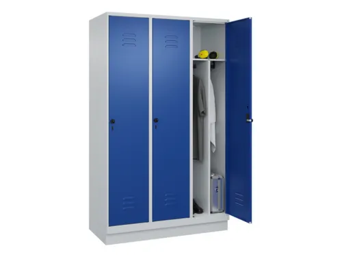 locker voor scheiding van kleding,HxBxD 1950x1200x500mm,3vak