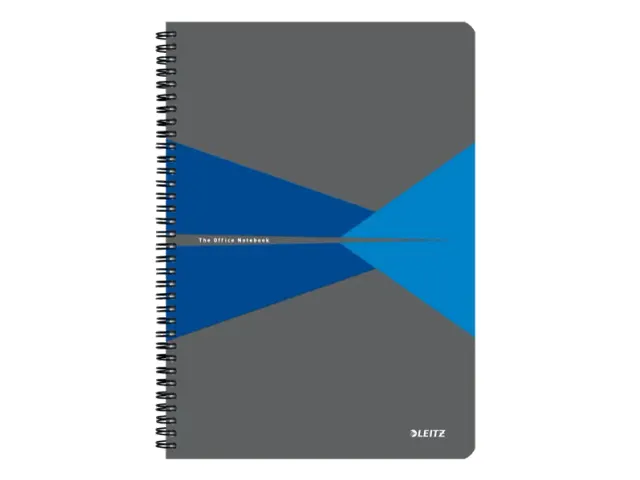 Leitz Office Notitieboek A4 gelijnd met PP omslag Grijs/Blauw