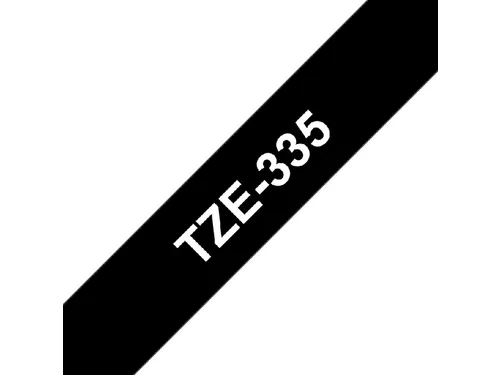 Labeltape Brother P-touch TZe-335 standaard 12mm wit op zwart