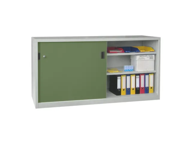 schuifdeurkast,HxBxD 1000x2000x600mm,RAL7035,front RAL6011