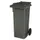 Vuilcontainer PE 80 liter HxBxD 930x448x530mm met wielen grijs