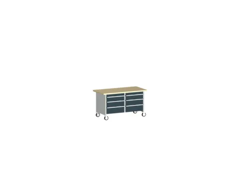 werkbank,verrijdbaar,HxBxD 840x1500x750mm,beukenblad,draagverm. 1200kg