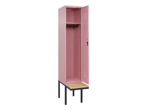locker met bank,HxBxD 2120x400x815mm,1vak,vak B 400mm,cilinderslot