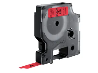 Labeltape Dymo 40917 D1 S720720 9mmx7m zwart op rood - 2