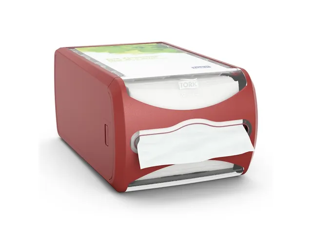Tork 272512 Xpressnap Counter Napkin Dispenser Rood
