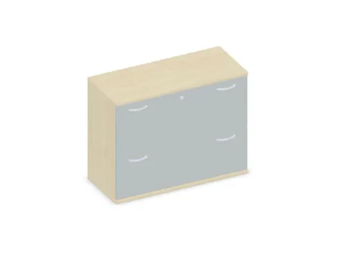 hangmappenkast 770x1000x430mm 2hangmappenframes Esdoorn+ Lichtgrijs
