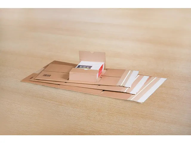 Wikkelverpakking Raadhuis A5+ 249x165x60mm bruin 10 stuks