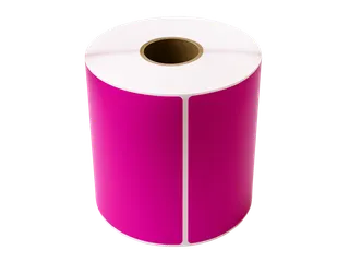 Gekleurde verzendlabels op rol 102x152mm Roze 2800 etiketten - 2