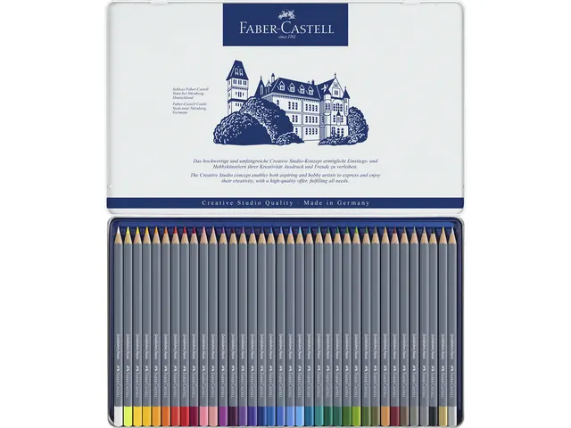 Crayon de couleur Aquarellable Faber-Castell Goldfaber etui 36 pces