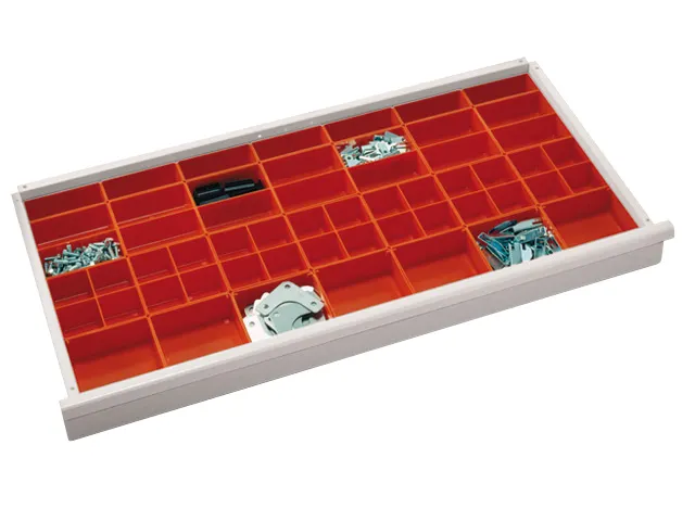 lade-indeling,H 63mm,49-dlg.,kunststof