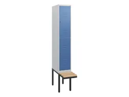 Dubbeldekse dekenkist,HxBxD 1950x300x815mm,1x2vak.,vak B 300mm