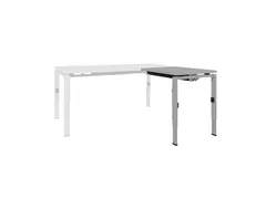 Bureau Linesto N4 aanbouwtafel 120x60cm lichtgrijs 25mm alu