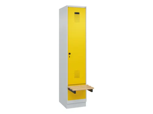 locker met bank,HxBxD 1950x400x815mm,1vak,vak B 400mm,draaigrendel