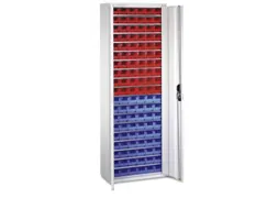 Stellingkast Staalplaat 1980x700x300mm 18 Legborden 114 Magazijnbakken