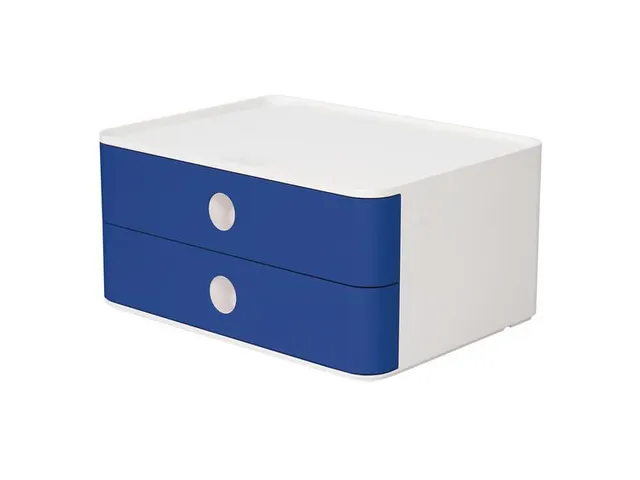 smart-box Han Allison avec 2 tiroirs bleu royal, empilable
