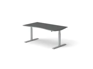 Elektrisch ihv bureau,HxBxD 650-1310x1600x900/800mm,blad donkergrijs - 1