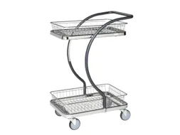 etagewagen,draagverm. 120kg,2etage(s),laadvl. LxB 595x360mm,staaletage