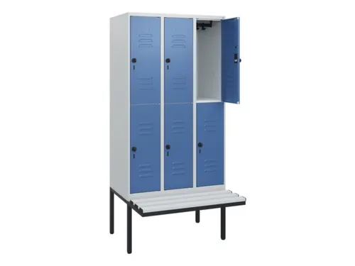 Dubbeldekse dekenkist,HxBxD 1950x900x815mm,3x2vak.,vak B 300mm