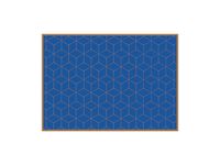 Placemat 45x32cm PVC Hexagon Blauw-Bruin 6 Stuks