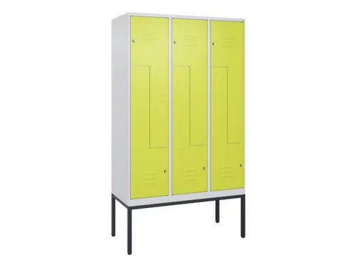 Z-garderobekast,HxBxD 2120x1200x500mm,vak B 200/400mm,cil.-slot
