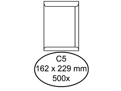 Envelop Quantore Akte C5 162X229Mm Wit Gegomd