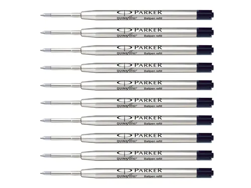Balpenvulling Parker Quinkflow medium zwart blister à 10 stuks