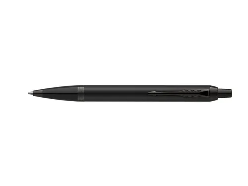 Balpen Parker IM Monochrome Matte Black PVD Medium Blauwe inkt