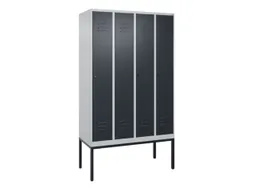 locker voor scheiding van kleding,HxBxD 2120x1200x500mm,4vak