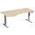 In hoogte verstelbaar bureau in vrije vorm,HxBxD 630-1280x1800x1000mm