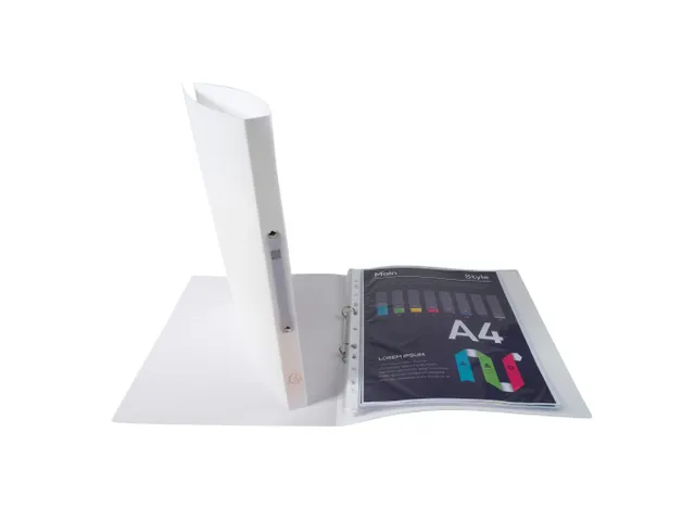 Ringmap m/label PP O PAK A4 2R 15mm wit