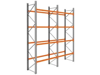 palletstelling,basis+1xaanbouw,HxBxD 4620x3950x1100mm,vakl. 3000kg - 1
