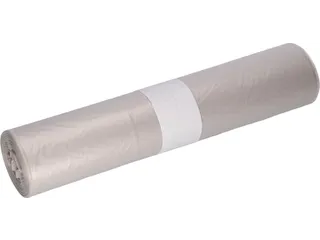 Vuilniszak 57,5x100cm 70L Transparant LDPE Rol van 25 stuks - 1