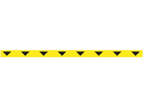 Vloersticker Zonder Tekst 50X1000Mm Geel/Zwart Met Pijlen
