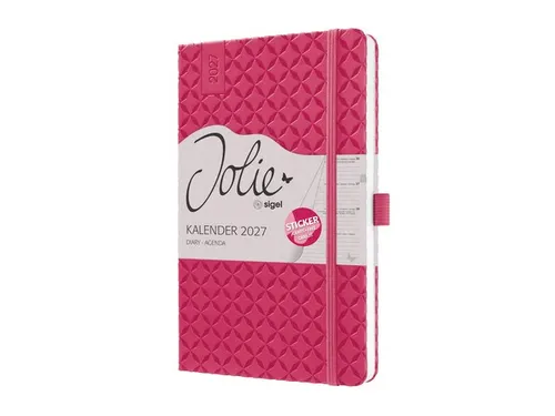 Weekagenda Flair A5 2027 (NL/FR/EN/DU) Fuchsia Pink Hardcover