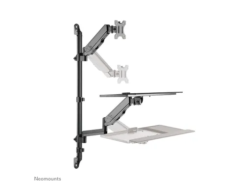 Neomounts WL90-325BL1 Zit-sta werkstation wand - 17-32 inch - 1-9 kg (