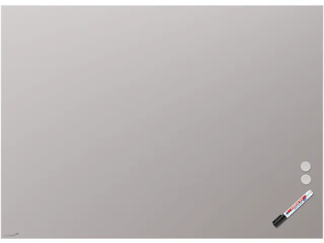 Mat Glasbord 90x120cm Warm Grey rechte hoeken