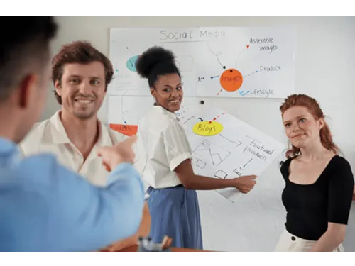 Whiteboard Nobo frameloos modulair magnetisch 60x45cm