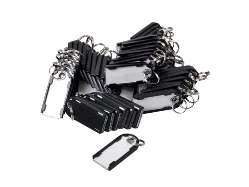 Sleutellabel Pavo magnetisch 50 stuks zwart