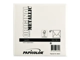 Envelop Papicolor 140x140mm Ivoor gegomd pak à 6 stuks - 3