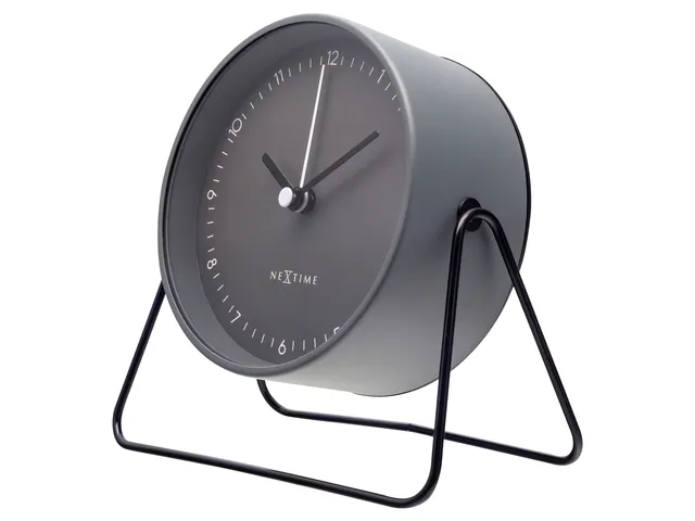 Wekker Nextime Berlin Table 14x13 cm grijs metaal