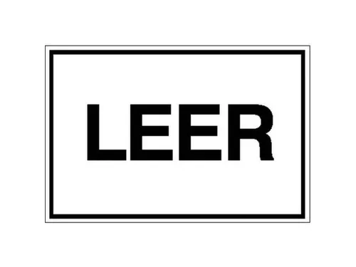 Aanwijzingsbord,Leer,Aluminium Gemerkt,Gemoffeld,Om Vast Te Schroeven