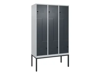 Z-garderobekast,HxBxD 2120x1200x500mm,vak B 200/400mm,draaigrendel - 1