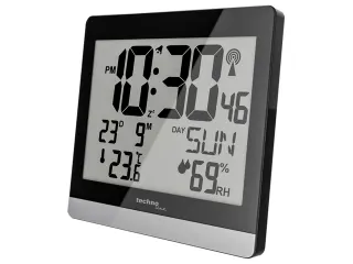 Digitale wandklok Technoline WS 8014 200x189x29mm zwart/zilver - 2