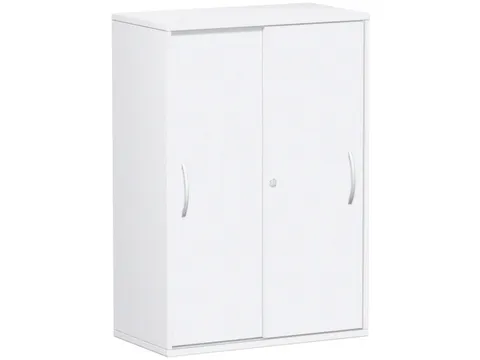 kantoor-schuifdeurkast HxBxD 1182x800x425mm hout wit 2 OH