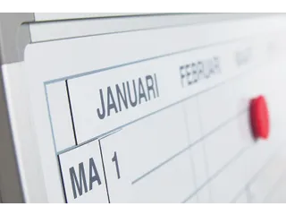 Verticale Jaarplanner Magnetisch 60x90cm Engels Softline profiel 8mm - 2